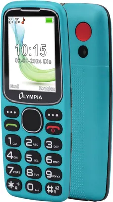 Obrázek produktu pro Olympia STAR, Na výšku, Dual SIM, 6,1 cm (2.4"), Bluetooth, Černá, Tyrkysová