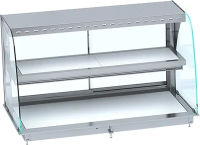Produktbild von Combisteel Einbauwärmevitrine Keramik Rund - Weiß 3/1