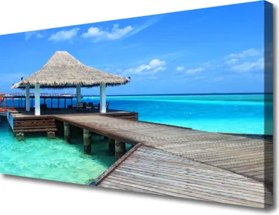 Produktbild von Tulup Leinwand-Bilder 100x50 Wandbild Canvas Kunstdruck Meer Brücke Architektur