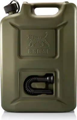 Produktbild von BigDean Benzinkanister 20L in Olivgrün mit flexiblem Ausgießer - Kraftstoffkanister für Benzin & Diesel - Kanister Dieselkanister  Germany