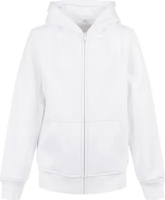 Produktbild von Build Your Brand - "Basic" Hoodie mit durchgehendem Reißverschluss für Kinder RW8949 (146-152) (Weiß)