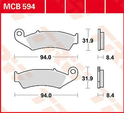 Obrázek produktu pro TRW Bremsbelag Trw Organ. Mcb 594