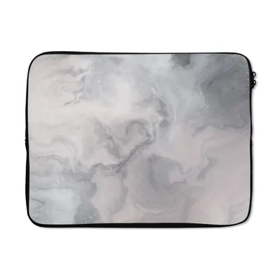 Produktbild von MuchoWow® Laptop Hülle 17 Zoll Laptoptasche Wolken - Abstrakt - Malen - Zipper - Schutzabdeckung