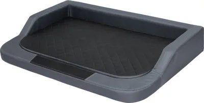 A dog bed shown from a diagonal angle against a white background.