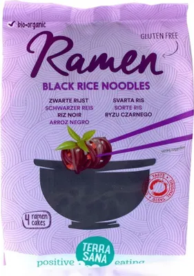 Zdjęcie produktu dla MAKARON (Z RYŻU CZARNEGO) RAMEN BEZGLUTENOWY280 g - TERRASANA
