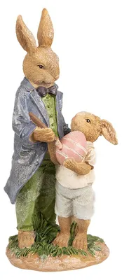 Produktbild von Clayre & Eef Figur Kaninchen 21 cm Braun Polyresin