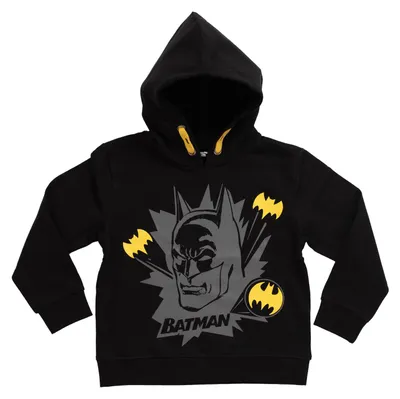 Produktbild von DC Comics Batman - Kapuzenpullover für Jungen Kinder Hoodie Sweatshirt mit Kapuze Schwarz 98-104