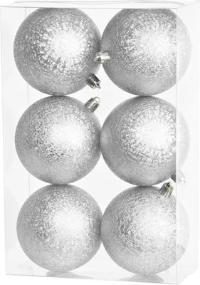 Produktbild von MAGICHOME WEIHNACHTSKUGELN, 6 St., Silber, 8 cm