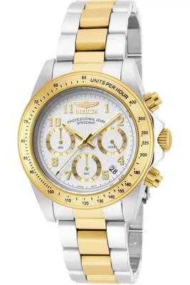 Obrázek produktu pro Invicta Speedway 17026 Pánské hodinky - Quartz Movement - Nerezová ocel s bílým ciferníkem - 39 mm