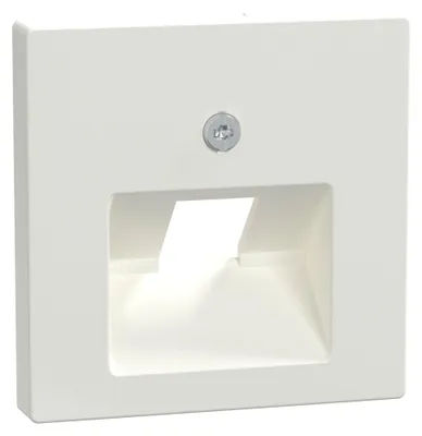 Imagen del producto de Placa central Merten para interruptor simple, modelo 296219, color blanco polar brillante, sistema M