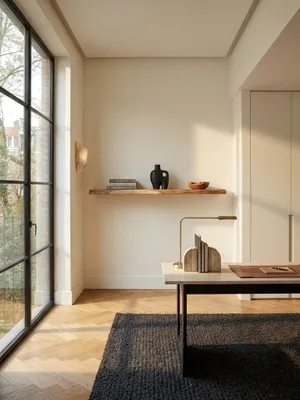 Produktbild von Wandregal mit Baumkante Akazie Massivholz 120 cm, Design Schweberegal Wandboard Massiv, Regal Holz Natur, Landhausstil Hängeregal