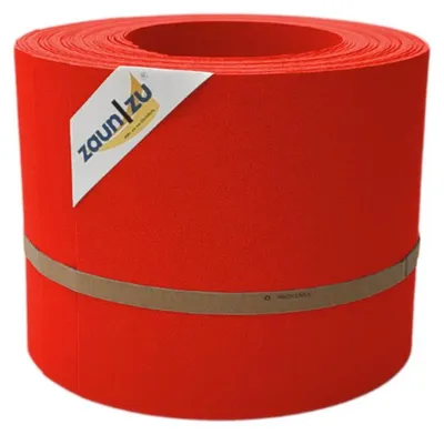 Produktbild von Sichtschutzstreifen zaun|zu PREMIUM 10x Einzelstreifen 2,55m für Doppelstabzaun Rot, 10x 2,55m