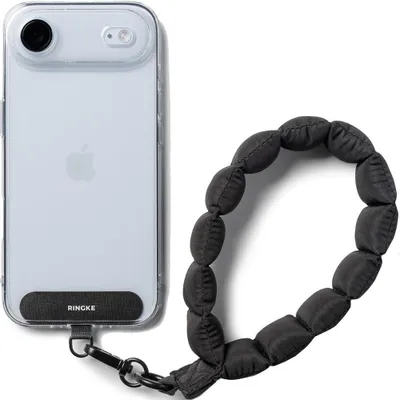 Obrázok produktu pre Univerzálny remienok na zápästie pre mobilný telefón, Ringke Holder and Puffer Hand Strap, čierny