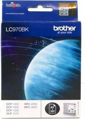 Produktbild von Brother LC970BK, Schwarz, Tinte auf Pigmentbasis