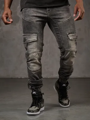 Produktbild von CD446 Herren Slim-Fit-Jeans mit elastischen Bündchen am Saum