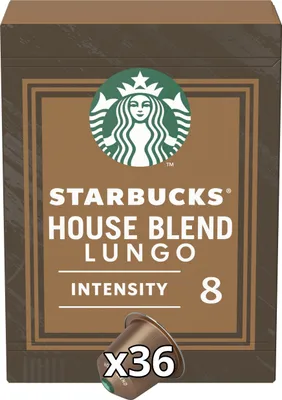 Produktbild von Open Food Starbucks house blend - Starbucks, Starbucks by Nespresso - Nestlé, Starbucks by Nespresso - Nestlé - 36pcs, 85 kcal, 0,15 g, 1,14 g, 1,14 g, 0,032 g, 5,64 g