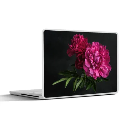 Produktbild von MuchoWow® Laptop Aufkleber Sticker Cover Pfingstrosen - Stilleben - Rosa 32.5x23.5 cm - Sticker für Laptop - Selbstklebend