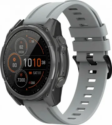 Produktbild von imoshion QuickFit® Line Silikonarmband - Garmin 20 mm Anschluss - Grau