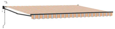 Produktbild von Elektrische ausziehbare Markise Blau und Orange 5 x 3 m