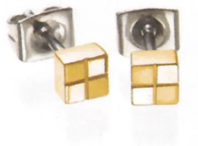 Produktbild von Boccia Damen Ohrstecker 0518-04 Titan gelbgoldplattiert