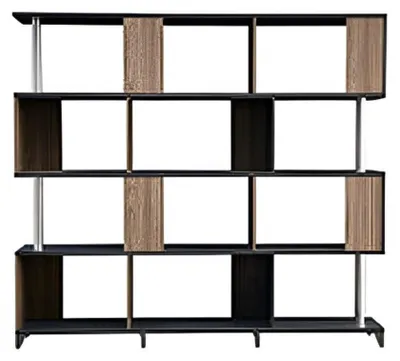 Image de Une étagère élégante en bois et en métal pour votre bureau ou votre salon