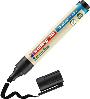 Produktbild von Edding 32 EcoLine, 1 Stück(e), Schwarz, Meißel, Mehrfarbig, Rund, Medium