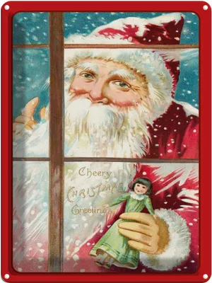 Produktbild von vianmo Blechschild 40x30 cm Weihnachtsmann Christmas