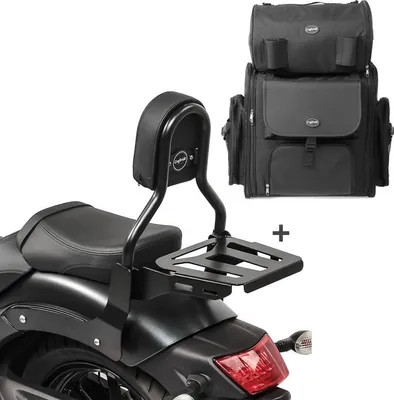 Image de Sissybar CL3 + sacoche arrière pour Kawasaki Vulcan S / Café 15-25 avec bagagerie
