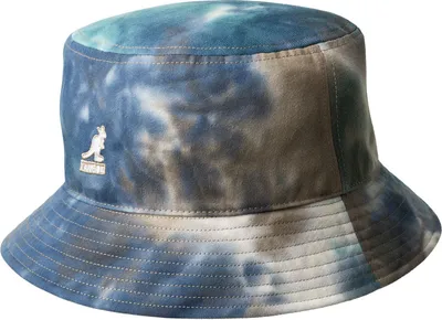 Kangol kanutschbarer Bucket Stoffhut Batic Tie Dye in blau