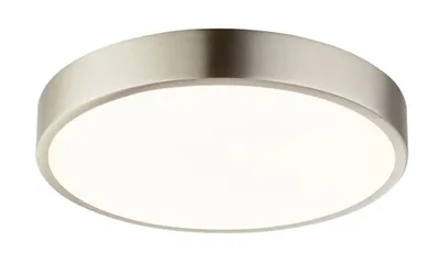 Produktbild von Globo Lighting Deckenleuchte Aluminium Druckguss Nickel matt, Acryl opal, dimmbar, ø: 220mm, H: 26mm, inkl. LED 28W 230V, 3200lm Source, 2300lm Output, 4000K