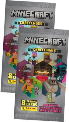 Produktbild von Panini Minecraft 4 Karten - Sammelkarten Challenges Trading Cards (2025) - 2 Booster