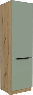 Obrázok produktu pre Skriňa na vstavanú chladničku LUNARA - šírka 60 cm, zelená / dub artisan