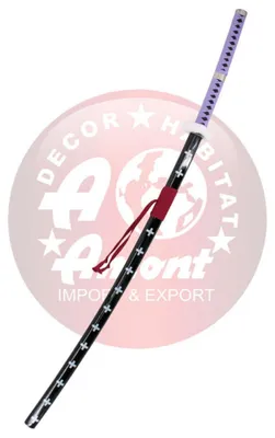 Image de Katana Trafalgar Law Kikoku en acier, d'une seule pièce, 140 cm