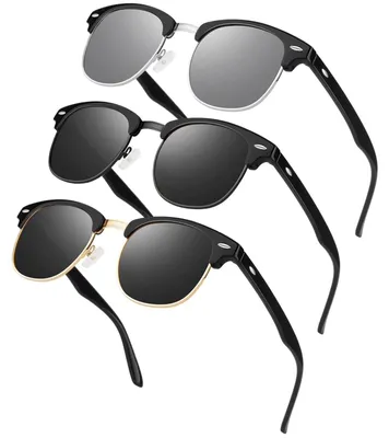 Produktbild von Retro Polarisierte Sonnenbrille mit Halbrahmen für Männer und Frauen