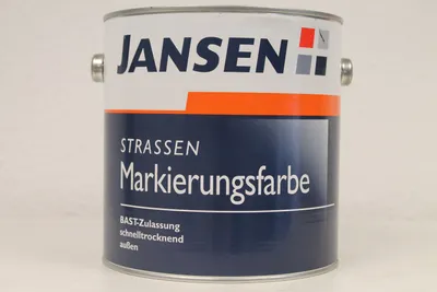 Produktbild von Jansen Strassen Markierungsfarbe schwarz 2,5 l (Bekleckert)