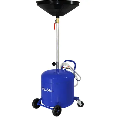 Produktbild von Ölauffangwagen 40L Ölabscheider Ölauffangbehälter höhenverstellbar 90-122cm blau