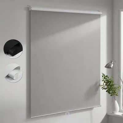 Produktbild von Schwarzrolgardine - Klemmfix ohne Bohren - Seitenrollo für Fenster und Türen