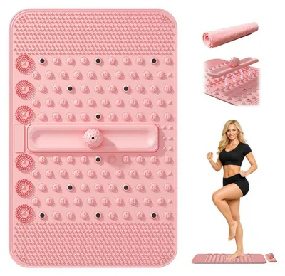 Produktbild von Akupressur Fußmassage Matte TPE, Reflexzonen Fußmatte mit Massageball, Anti-Stress Fußmassagegerät für Zuhause Büro & Faszienmassage