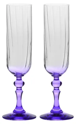 Obrázek produktu pro KROSNO Bubble Fialové Skleničky na šampaňské, Sada 2, 200 ml