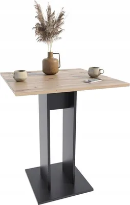 Produktbild von MATKAM Couchtisch JULA, H73,6 x B70 x T70 cm, Perfekt für Wohnzimmer, Hochwertige Laminatplatte, (Artisan Eiche-Schwarz)