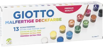 Produktbild von GIOTTO Schulmalfarben farbsortiert 13x 18,0 ml (F351300)