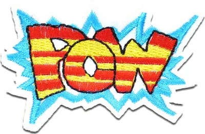 Produktbild von Pow Comic Kinder - Aufnäher, Bügelbild, Aufbügler, Applikationen, Patches, Flicken, Zum Aufbügeln, Größe: 6,7 x 4,8 cm