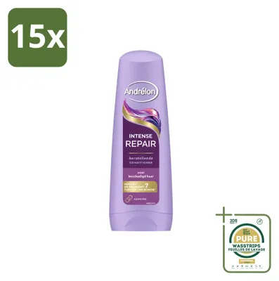 Immagine prodotto di 15 confezioni di balsamo riparatore intensivo Andrélon, 200 ml ciascuna, confezione da 15 pezzi