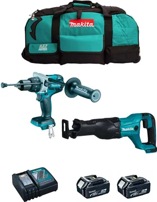Immagine prodotto di MAKITA Kit MK209 (DHP481 + DJR186 + 2 x 5,0 Ah + DC18RC + LXT600)