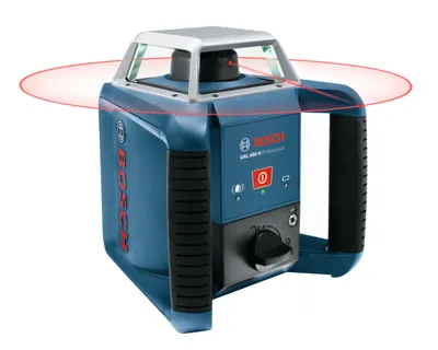Obrázek produktu pro Bosch GRL 400 H Professional, 400 m, 0,08 mm/m, 5°, 600 ot/min, Červená, 635 nm (<1 mW)