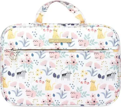 Produktbild von Famanu Kosmetiktasche Große wasserabweisende Reisetasche - Rosa Katze