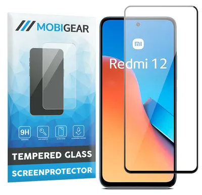 Produktbild von Mobigear Premium Displayschutzfolie für Xiaomi Redmi 12, gehärtetes Glas – Panzerglas, kompatibel mit Hüllen