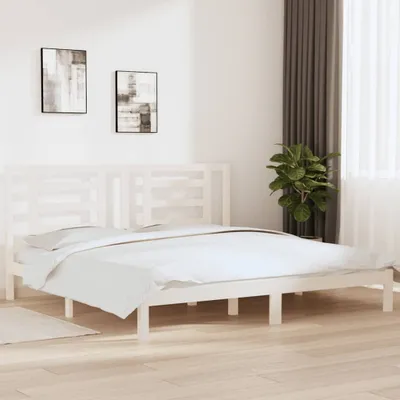 Produktbild von Massivholzbett Weiß Kiefer 200x200 cm , Klassische Betten Design 2024