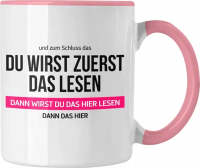 Produktbild von Trendation - Lustige Tasse mit Gag Plottwist Geschenkidee (Rosa)