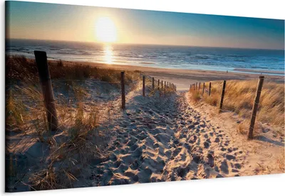 Produktbild von Italienischer Leinwand Leinwandbild - Sunset Path 135x45 cm Landschaften c-B-0134-b-a